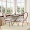 Flash Furniture Lourdes Thonet French Bistro Stacking Chair, White/Gray PE Rattan/Bamboo Print Alum Frame, 2PK 2-SDA-AD642002S-WHGY-NAT-GG - alternate 1